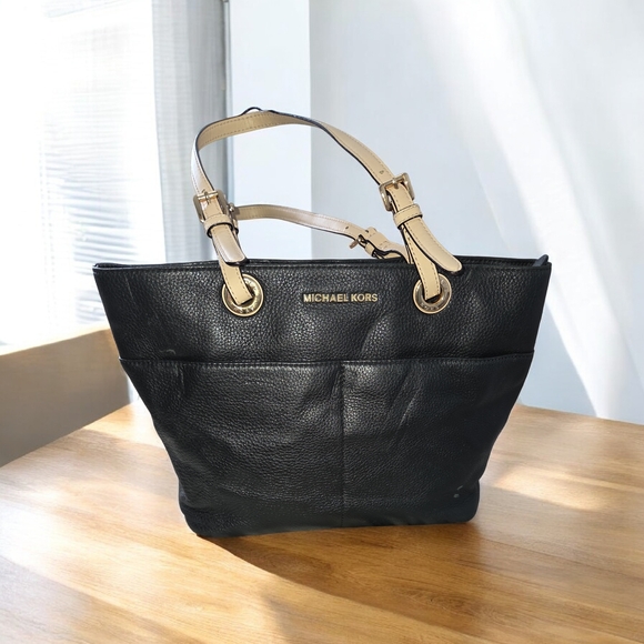 Michael Kors Handbags - Michael Kors Black and Tan Tote Bag